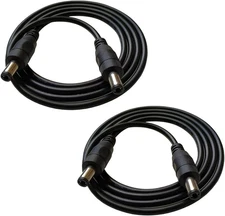 2Pcs 1 Meter 2.1Mm X 5.5Mm DC 12V Adapter Cable DC Plug Extension Cable Male to 