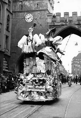 Carnival parade in Munich Germany on February 20 1939 Historic Old Photo
