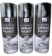 151 Chrome Spray Paint – Pack of 3 | Multipurpose Aerosol | High Gloss Finish