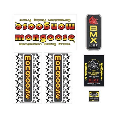 1985 Mongoose - Expert decal set - Red/Yellow