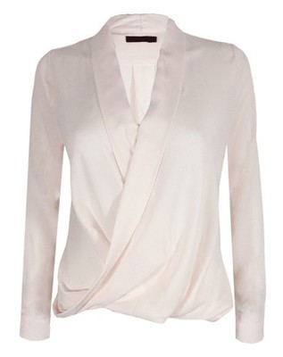 Damenbluse V-Ausschnitt Wickeloberteil Damen Slim Fit Langarm Party Abendhemd UK