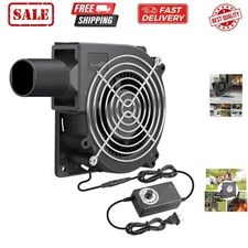 Quiet 120mm Variable Speed Blower Fan 110V-240V - Perfect for BBQ & DIY Projects