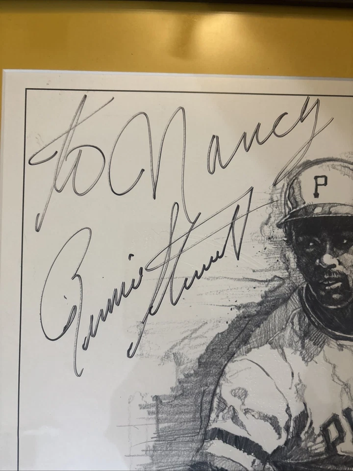 Boceto firmado por Rennie Stennett Piratas de Pittsburgh #6 autógrafo Ron Mahoney enmarcado Foto 3 de 4
