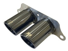 Porsche 997 Gt3 Gt3rs 07-13 T304 Upgrade Exhaust Tip In Polished Gunmetal Finish