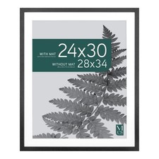MCS Studio Gallery 28x34 Black Matted Photo Poster Frame for 24x30 Display