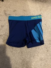 Nike Blue and Teal Performance Kids Shorts Small