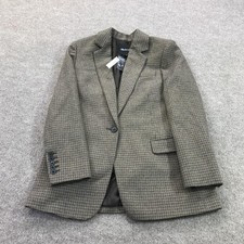 Madewell Blazer Womens 0 Brown Check Wool Long Lined Jacket Office Career