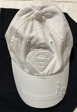 Vintage SUPERGIRL DC Comics White Embroidered Logo Baseball CAP