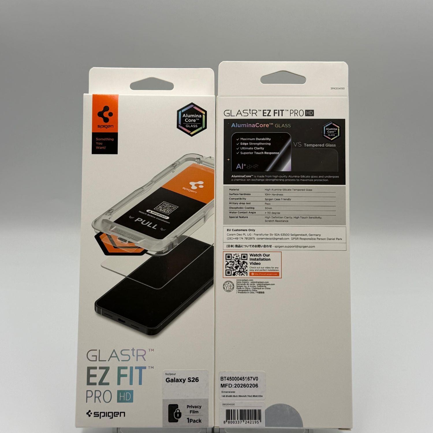 Spigen Glastr EZ Fit Pro HD Privacy Film Screen Protector for Galaxy S26 6.3""