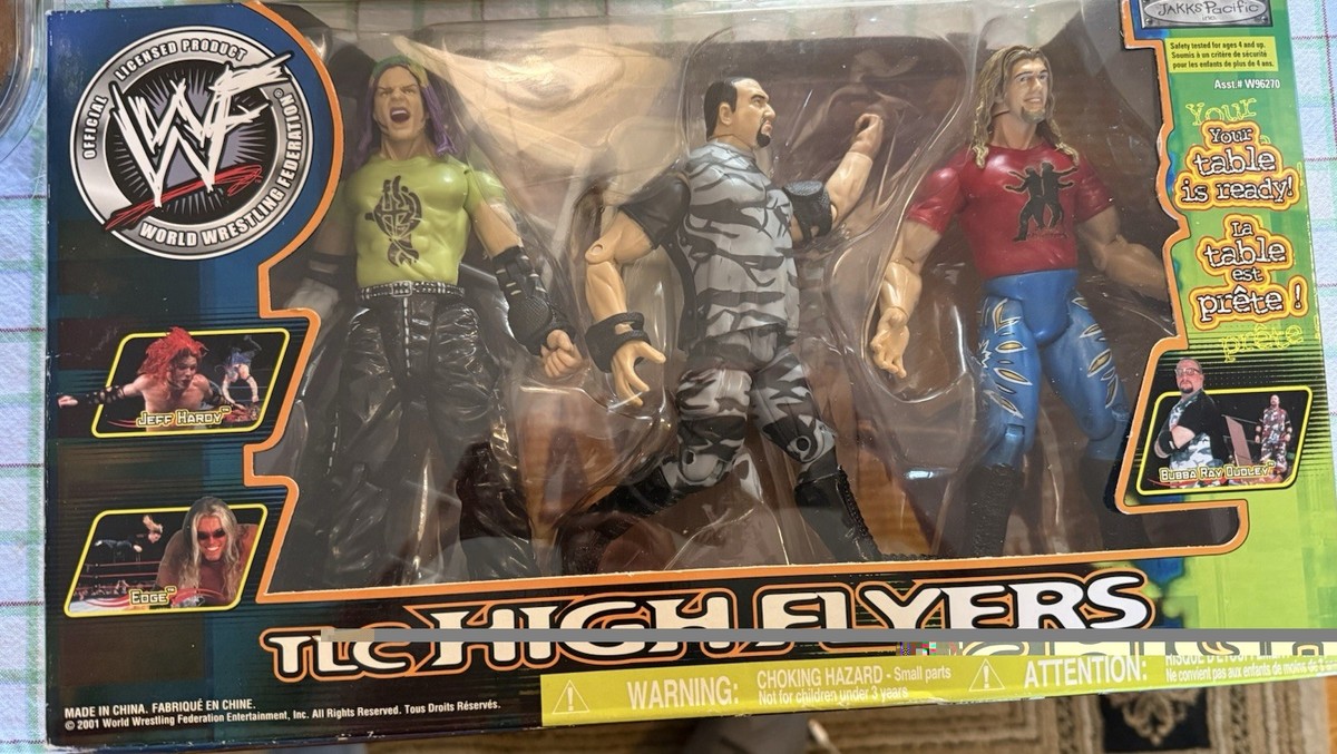 WWE WWF TLC HIGH FLYERS FIGURE SET 2001 NEW JEFF HARDY EDGE BUBBA