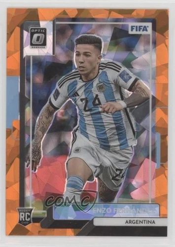2022-23 Panini Donruss Optic Orange Ice Prizm Enzo Fernandez #66 Rookie RC