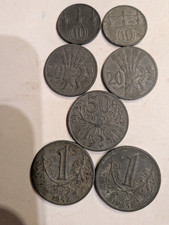 7 Münzen deutsche Besetzung Böhmen & Mähren