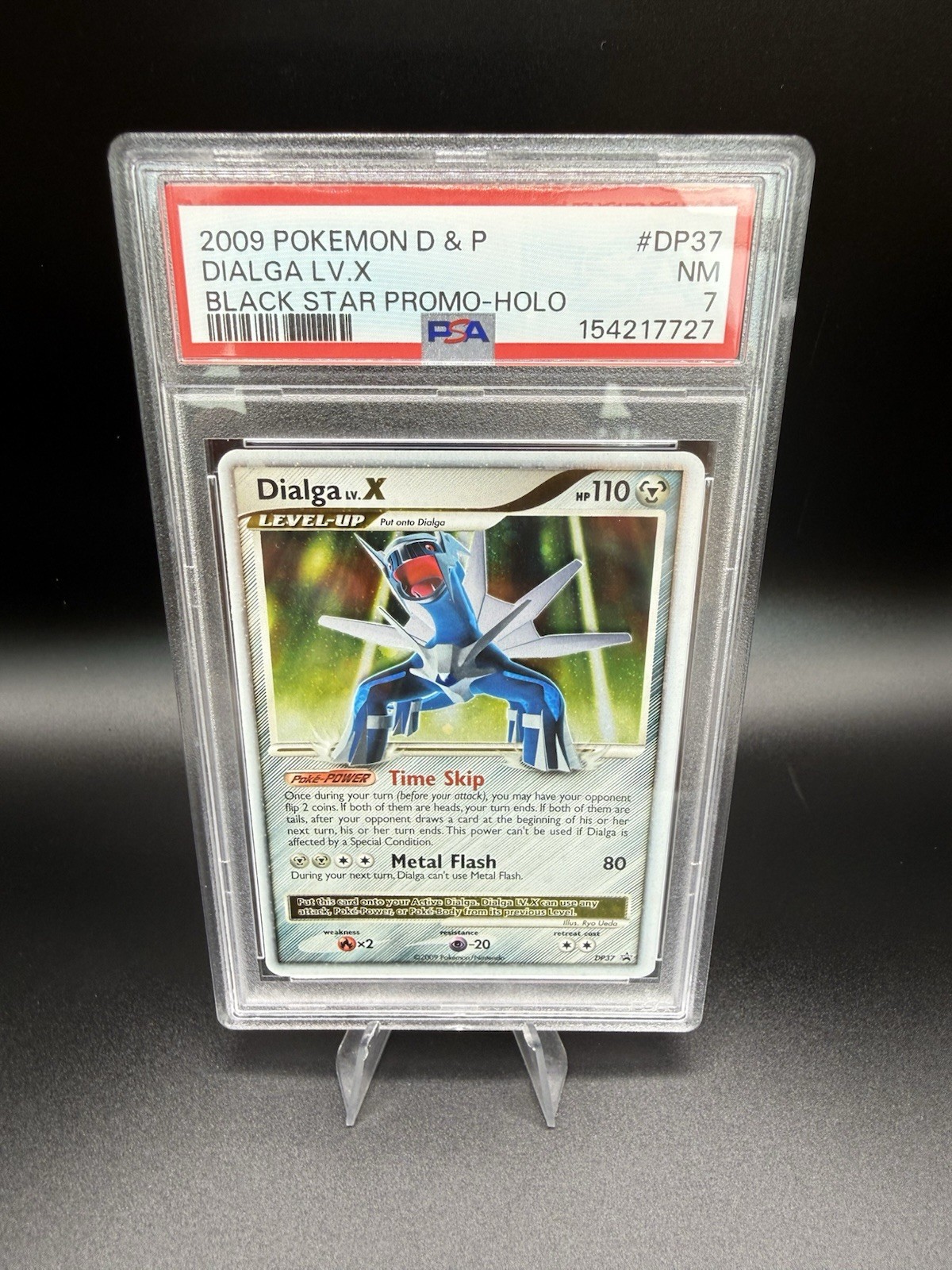 Pokemon TCG Diamond & Pearl Dialga Lv.X DP37 Black Star Promo Rare PSA 7 Mint