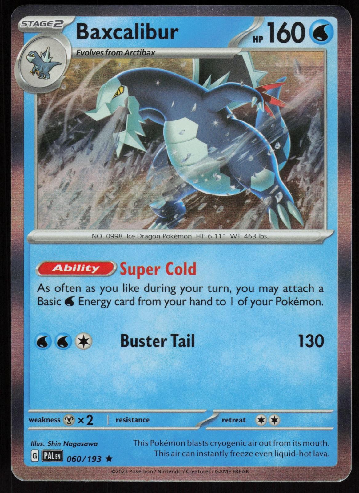 Baxcalibur (Cosmos Holo) 060/193 Promo Blister Exclusives Pokemon Near Mint