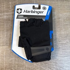 New Harbinger Power Lifting Strength Gloves Men's Small Black Training - 15510