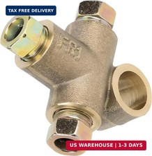 3 Way T-shape Brake Line Tee Brass Brake Oil Line Tee Fitting Short Union With