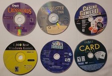 6 - Loose PC CD Rom Disc Lot - Win/Mac Games Only - Chess Casino 3000 Slots