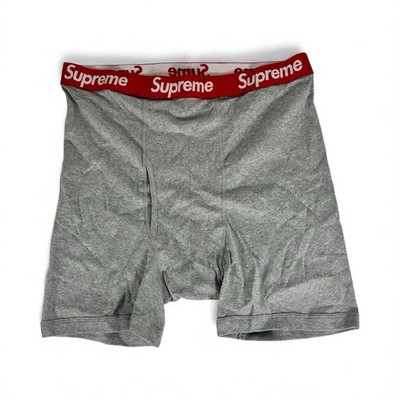 Supreme x Hanes Grey Boxer Brief   Size XXL (Single Pair)