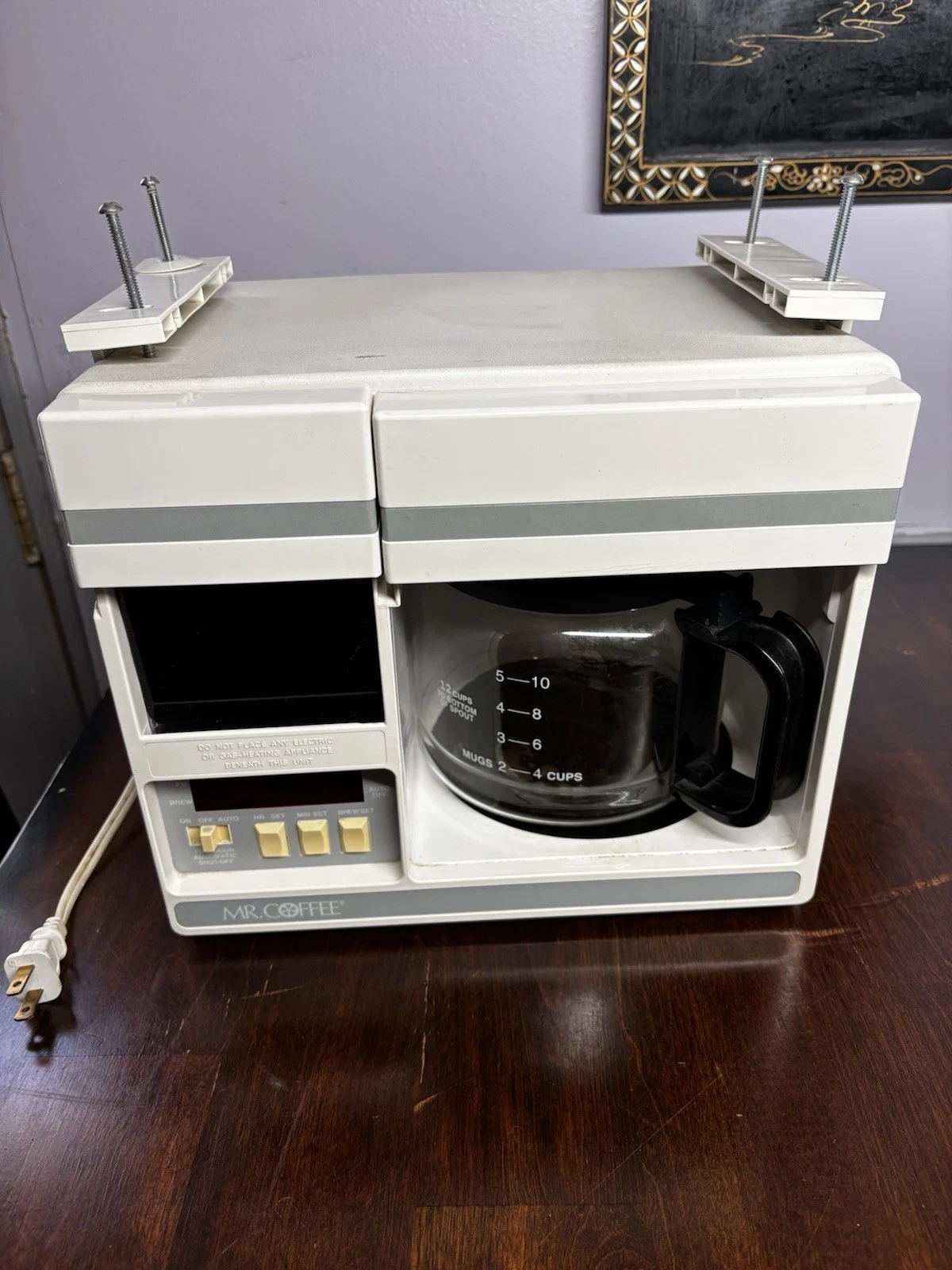Vintage Mr Coffee Under The Cabinet 10 Cup Coffee Maker UTC-403 Space Saver Nice