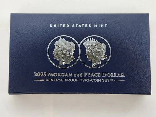 2025 Morgan & Peace Dollar Reverse Proof Set, OGP/COA