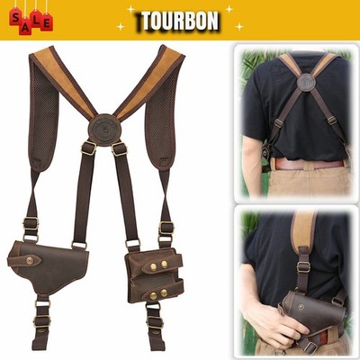 TOURBON Schießen Handgun Holster Doppel Mag Pouch Pistole Tasche Harness Tragen