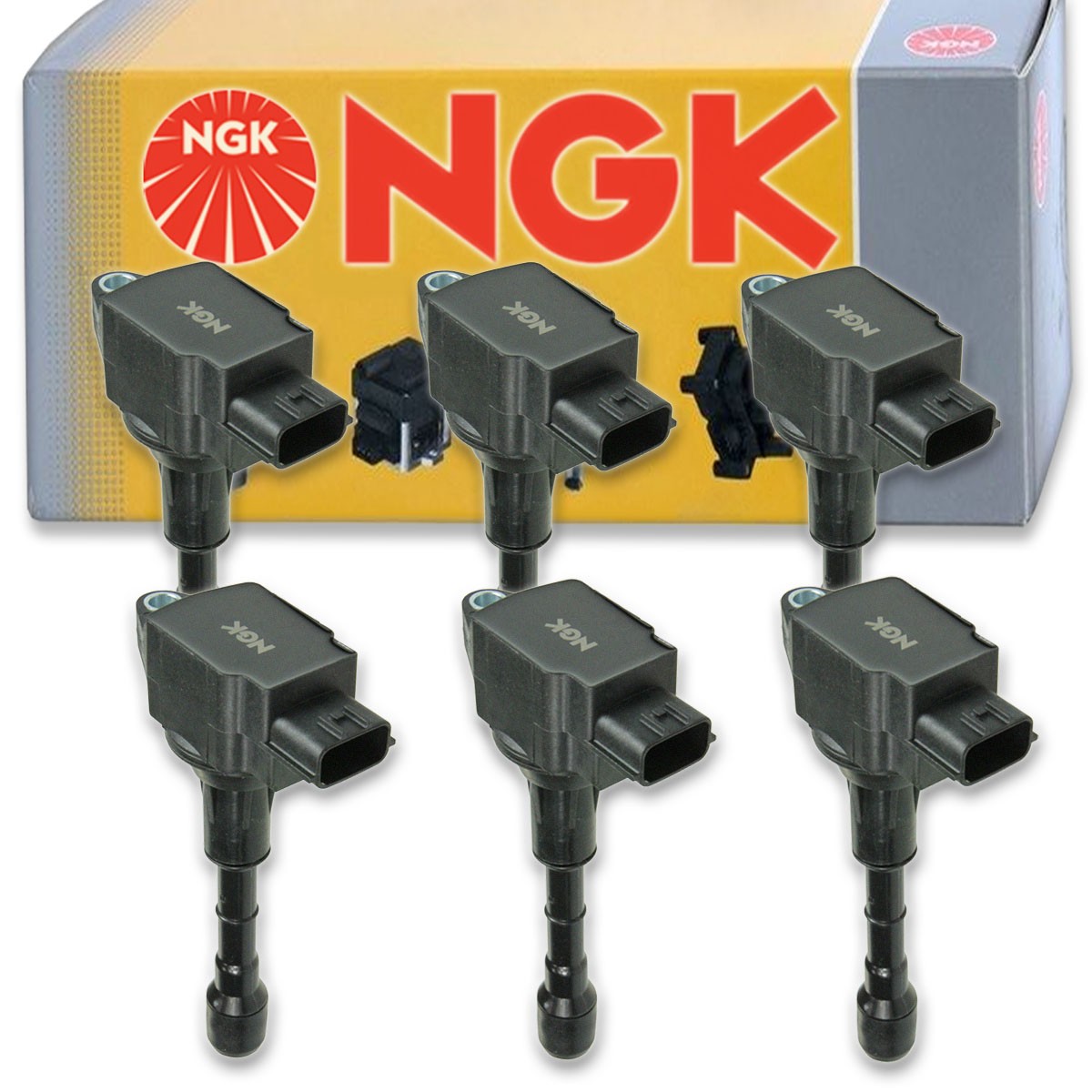 6 pcs NGK Ignition Coil for 2007-2008 Infiniti G35 3.5L V6 - Spark Plug Tune bo