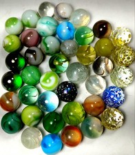 Vintage Marbles Mixed Lot of 42, Various Styles, Types and Ages