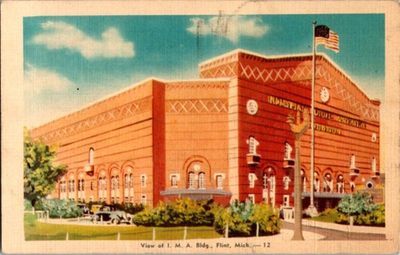 #ad Linen BUILDING Flint Michigan MI m 05 BB7281 $2.90