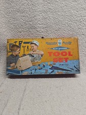 Handy Andy Antique Tool Set Box Metal 1950s Blue Diamond No 650