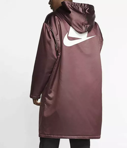 NIKE SPORTSWEAR SPORT PACK FILL PARKA WOMENS Sz S BV3125 681 Block Logo Coat