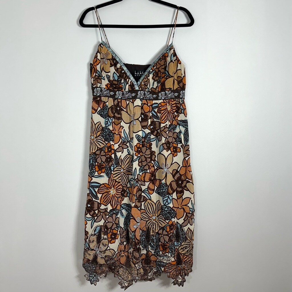 Nicole Miller Studio Strappy Midi Dress Women Size 8 Beaded Embroidered Floral | eBay Nicole Miller Studio Strappy Midi Dress Women Size 8 Beaded Embroidered Floral | eBay