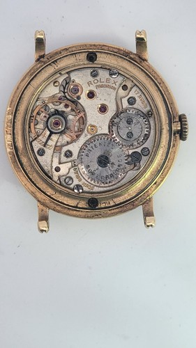 Vintage Rolex Precision 4656 Manual Winding Watch 18K Fancy Curved Lugs 1940’s - Picture 6 of 22