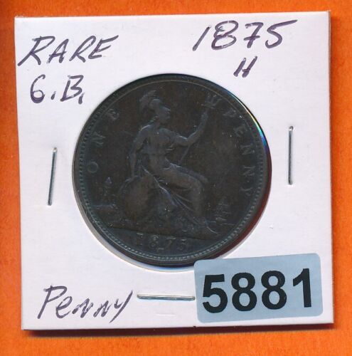 GREAT BRITAIN PENNY -AU 1862 - RARE GRADE #1922