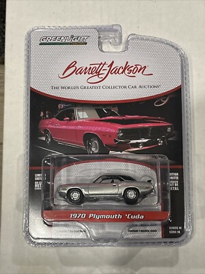 1970 Plymouth Cuda Barracuda Greenlight Barrett Jackson RAW SUPER CHASE 1:64 NEW