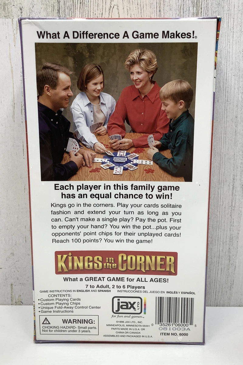 NOS Kings in the Corner Family Card Game Vintage Family Game 