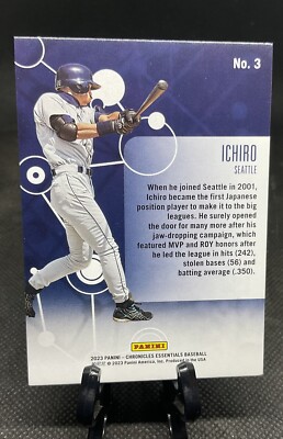 2023 Panini Chronicles Essentials #3 Ichiro Suzuki - Seattle
