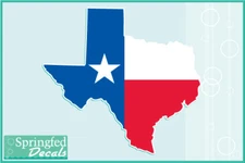 TEXAS STATE SHAPED FLAG Vinyl Decal Car Truck Window Sticker CUSTOM SIZE Texan