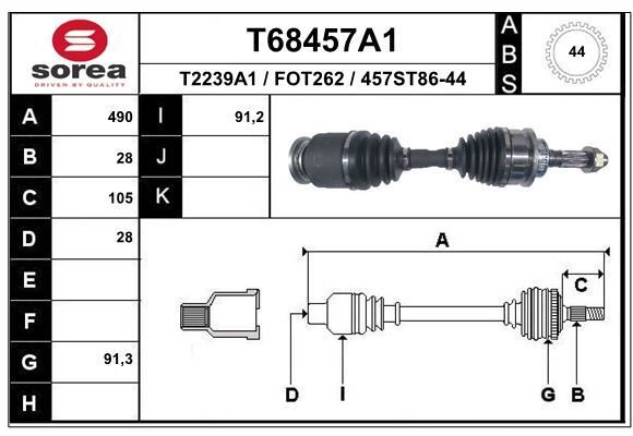 Cardan Ford Ranger solution anti bruit de claquement pour pont avant 4x4