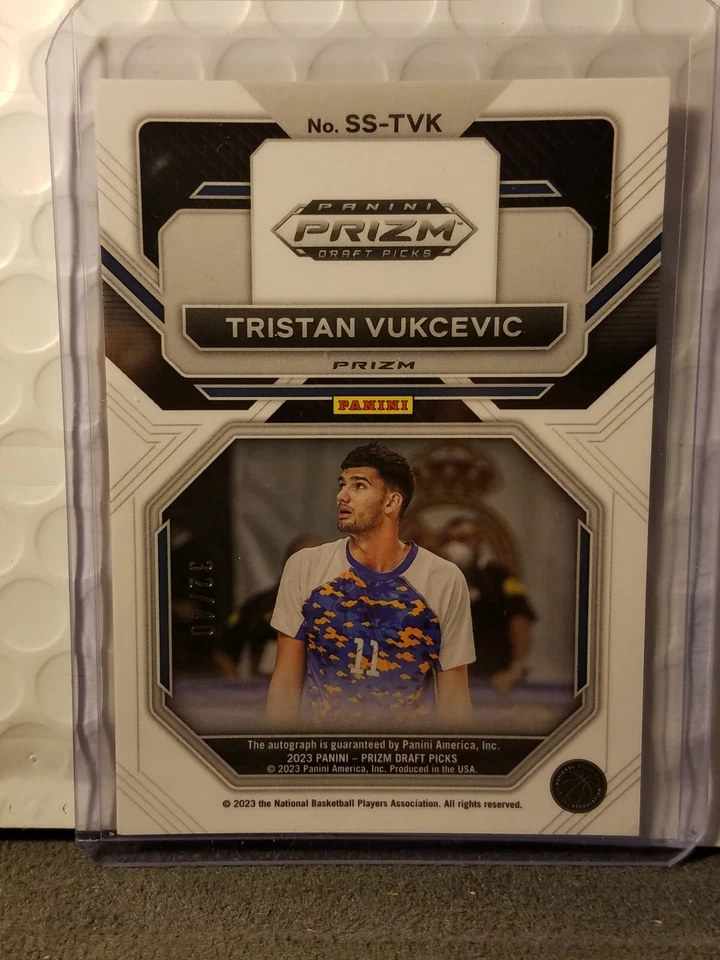 2023 Prizm Draft Basketball Tristan Vukcevic S.Sigs Red Choice 32/40 - Image 2 of 2