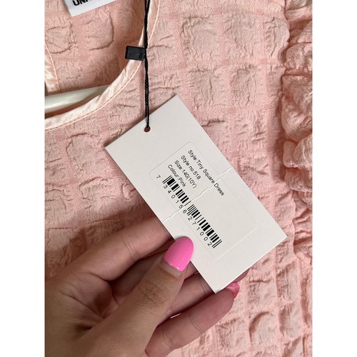 NWT The Tiny Universe Cap Sleeves Textured Midi Dress Pink Girls Size 10Y - Picture 5 of 7