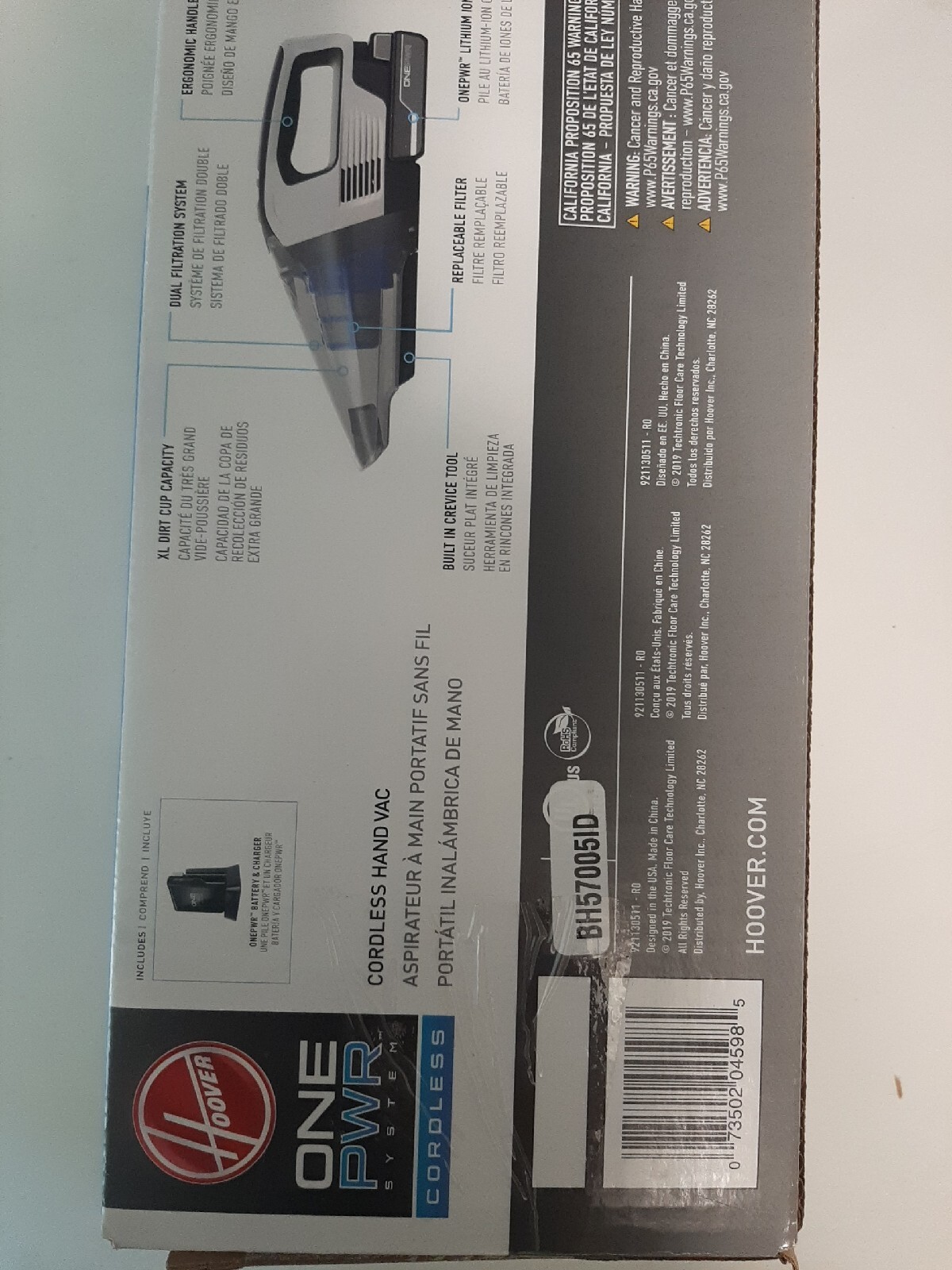 HOOVER ONEPWR Cordless Handheld Vacuum Cleaner, BH57005ID, Kit BRAND