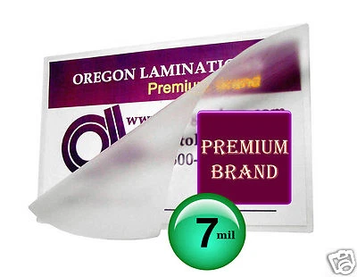 OREGON LAMINATIONS PREMIUM 500/pack 7 Mil Badge ID size Hot Laminating Pouches 2-9/16 x 3-3/4 Clear