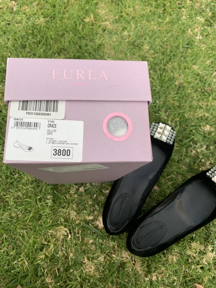 FURLA Women Ballet Embelished Flats Sz 38 Be Seen In Comfort & Celebration - Image 3 of 4