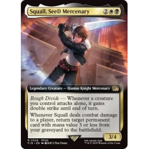 SQUALL, SEED MERCENARY (EXTENDED ART) (509) X4 Final Fantasy