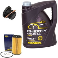 MotoröL Set 5W-30 5 Liter + ÖLfilter SH 422 P + Schraube FüR VW Passat 1.8 32B