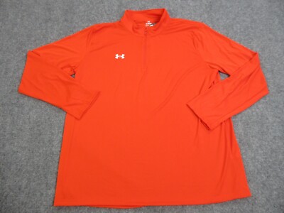 Under Armour Shirt Mens Extra Large Orange Lightweight logo
