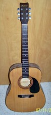 1980's Hohner Hw220 6 String Acoustic Guitar / Damage On Back
