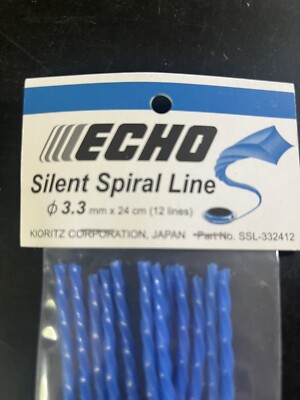 Echo Silent Spiralleine 3,3 mm x 24 cm (12 Leitungen pro Packung) - 20 Packungen Freischneider