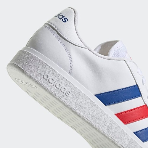 Adidas Grand Court Base 2.0 Shoes White Blue Red USA Mens Size 9 (GW9252) New - Picture 9 of 14