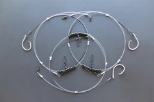 5Ft Surf Fishing Rig, 14/0 Inline Circle Hook, Handmade, 3PACK